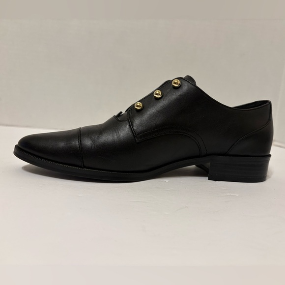 Nine West Wearable black leather slip-on Oxford shoes size 6.5 M - Picture 2 of 10
